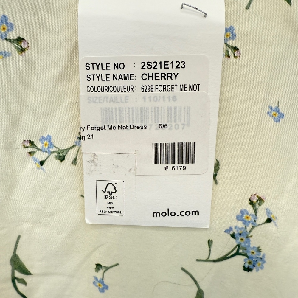 NWT MOLO FORGET ME NOT CHERRY DRESS SIZE 5 6 SPRING - Picture 4 of 4